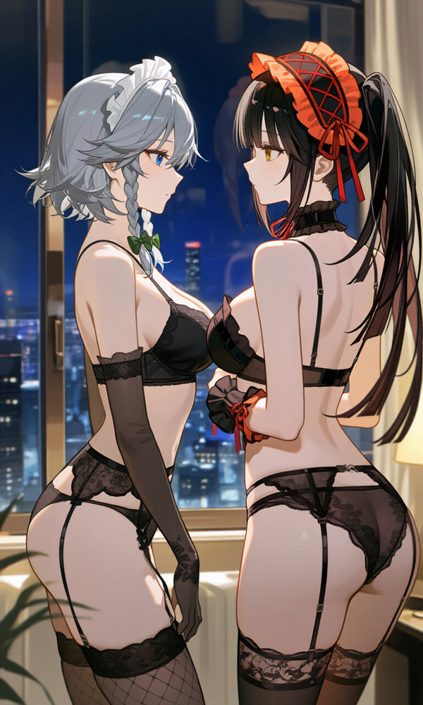 レズセックスする狂三ちゃんと咲夜さん