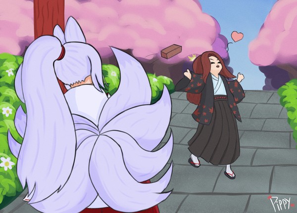 Tenma throwing a brick at me~