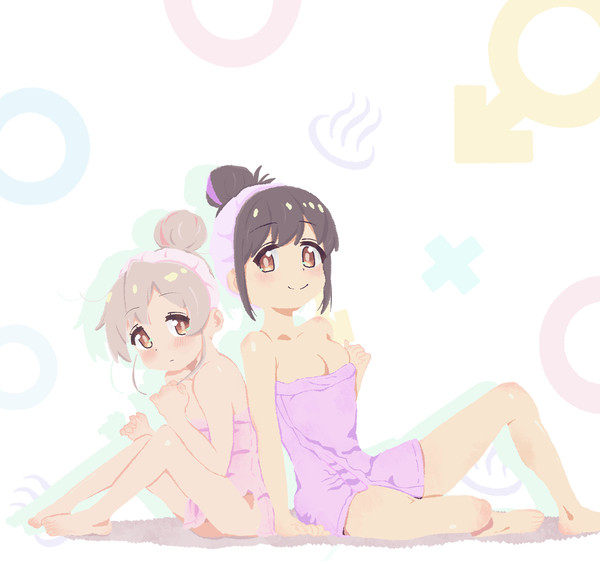 まひろちゃんとみはりちゃんが一緒にお風呂に入ってる姿。
