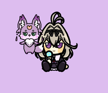 るるかちゃんとマシュタンとキュアアルカナ・シャドウ