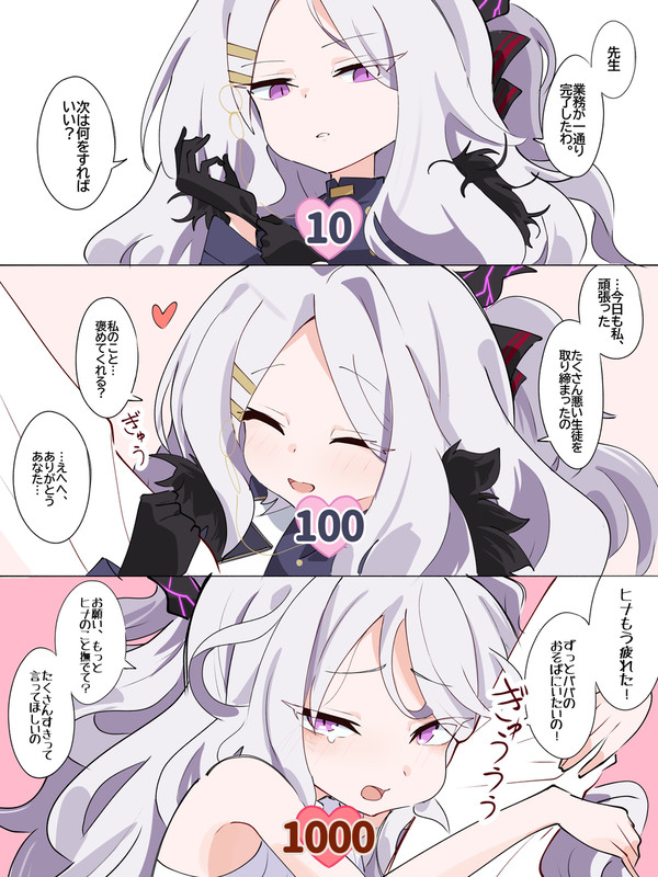 信頼度10/100/1000 の反応 ヒナ - 1/1