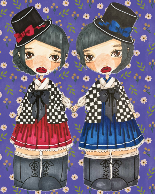 紅と蒼