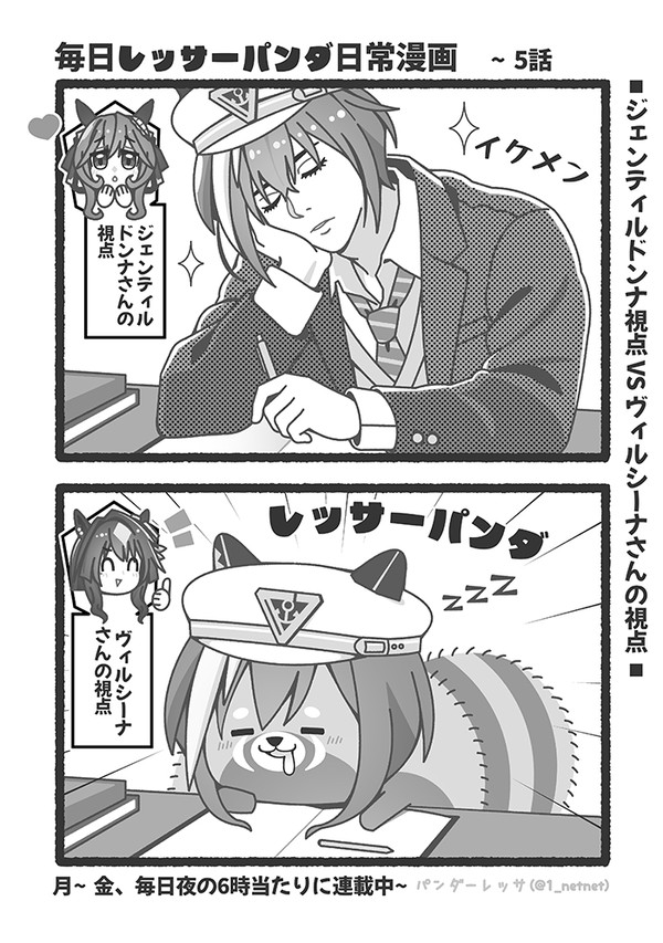 毎日レッサーパンダ日常漫画 5話 - 1/1