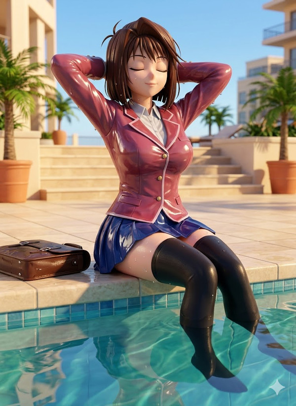 Tea soaked at the pool - 1/3
