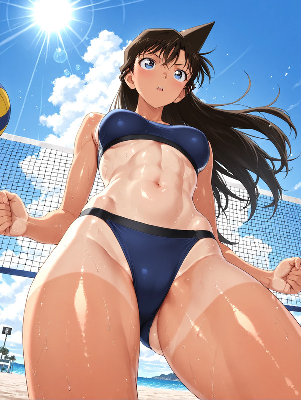 毛利蘭 ビートバレーで日焼け - 1/1