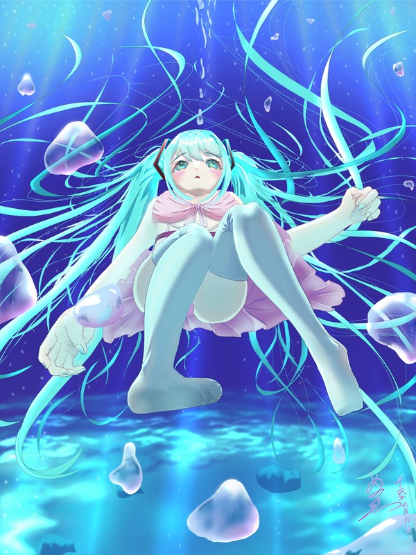 海底に沈む初音ミク - 1/1