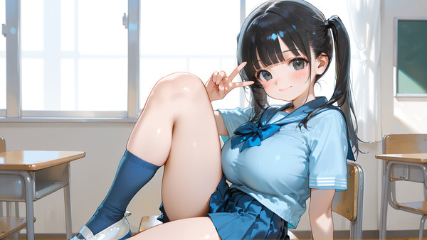 青色も似合うでしょ！ - 1/1