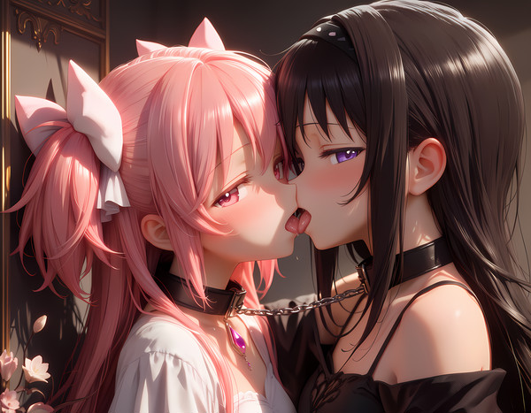 「黒と桃の密やかな契り」 魔法少女まどか☆マギカ