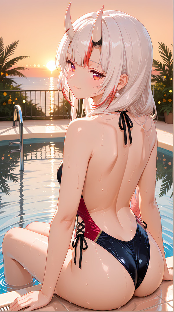 【百鬼あやめ】黄昏のプールサイド 🌅✨