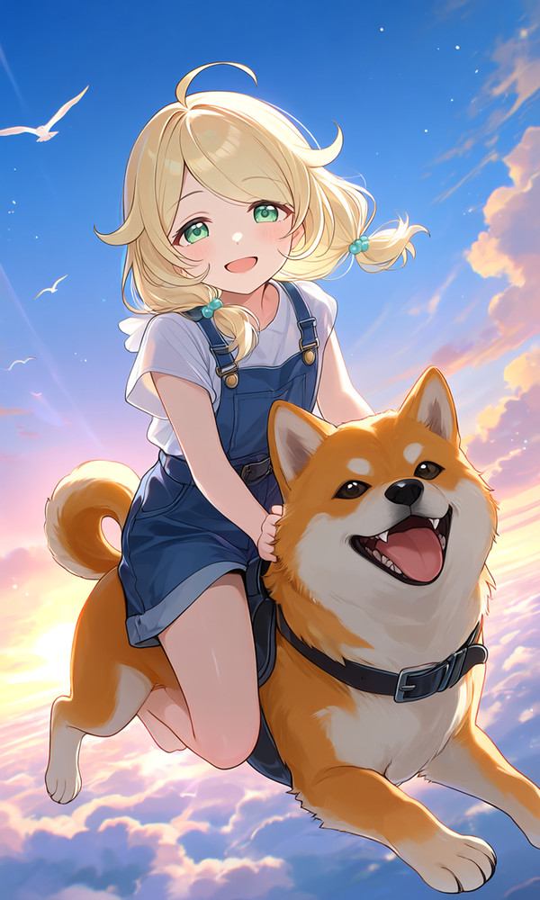 こずえと柴犬