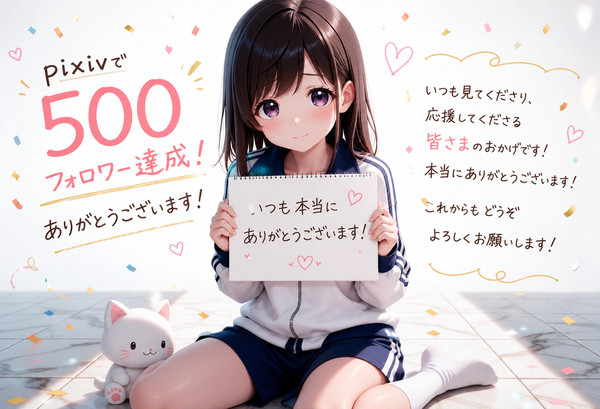 Pixivフォロワー500人ありがとうございます！