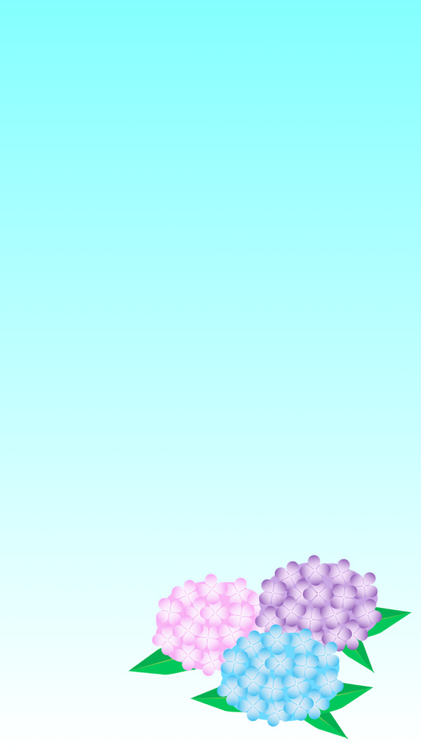紫陽花のスマホ壁紙