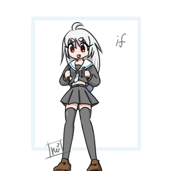 シスターエクレールにセーラー服を着せてみた