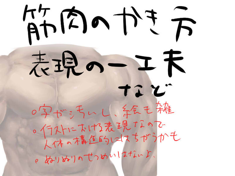 筋肉の描き方・表現