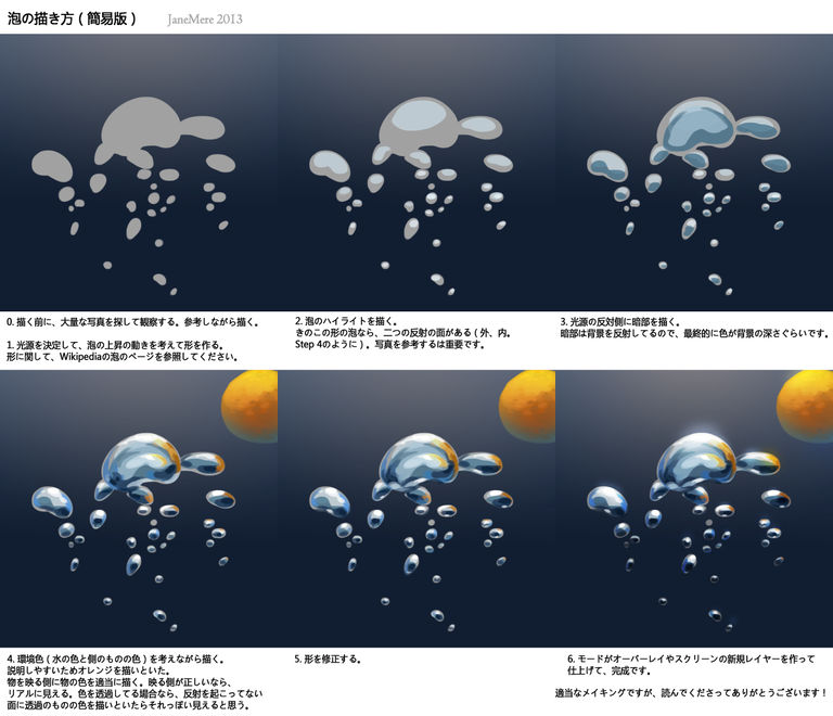 泡の描き方（簡易版）