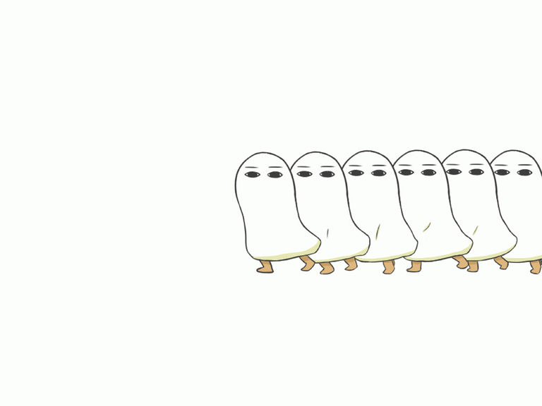 走るメジェド