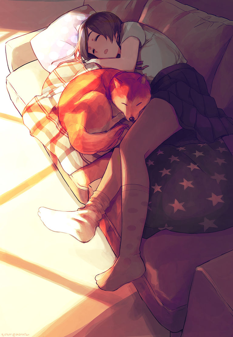 ワンちゃんとうたた寝