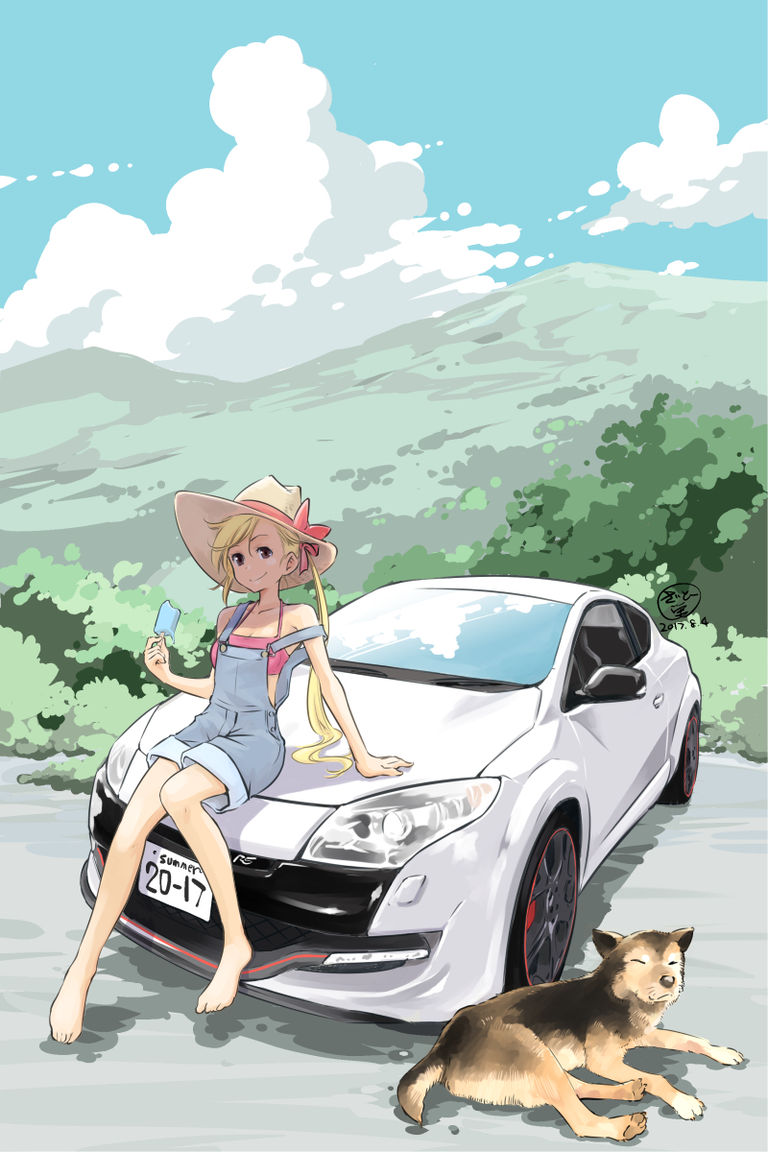 車と少女