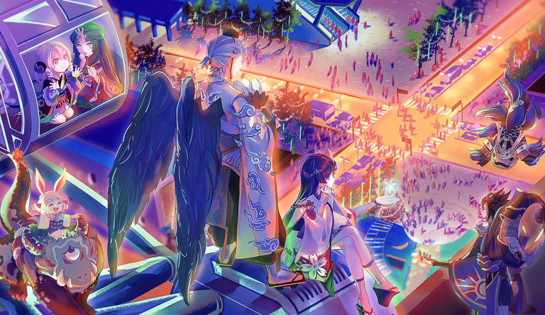 見守る