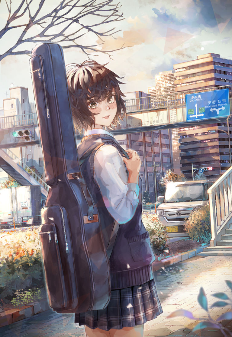【ワクワク登校少女】