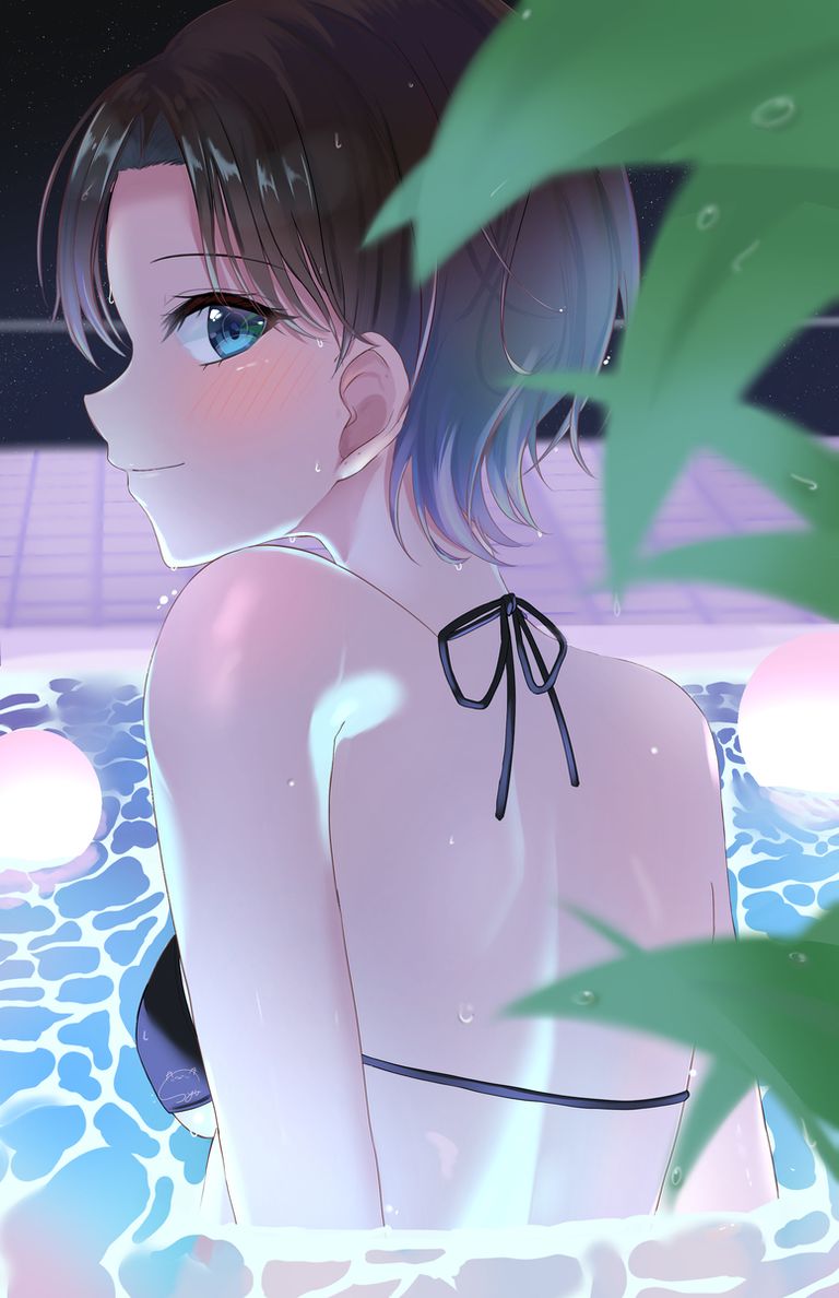 P站美图分享-「夜间泳池」特辑