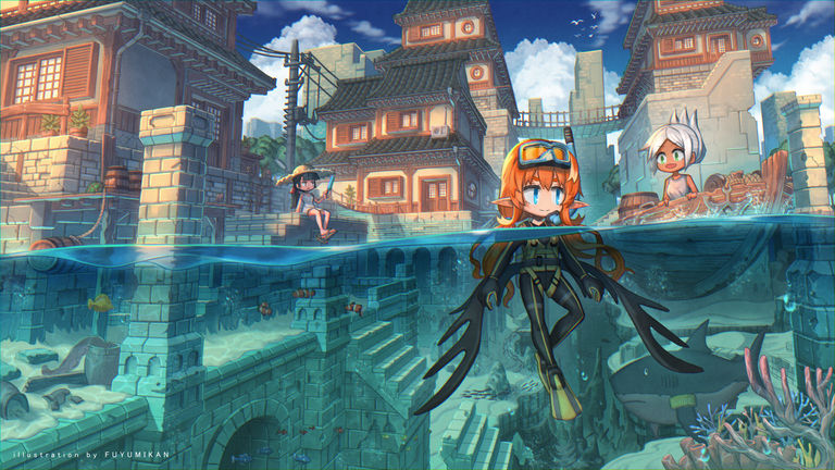 海中遺跡探検