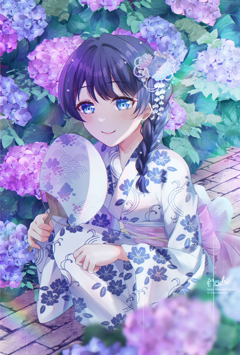 紫陽花とさやか