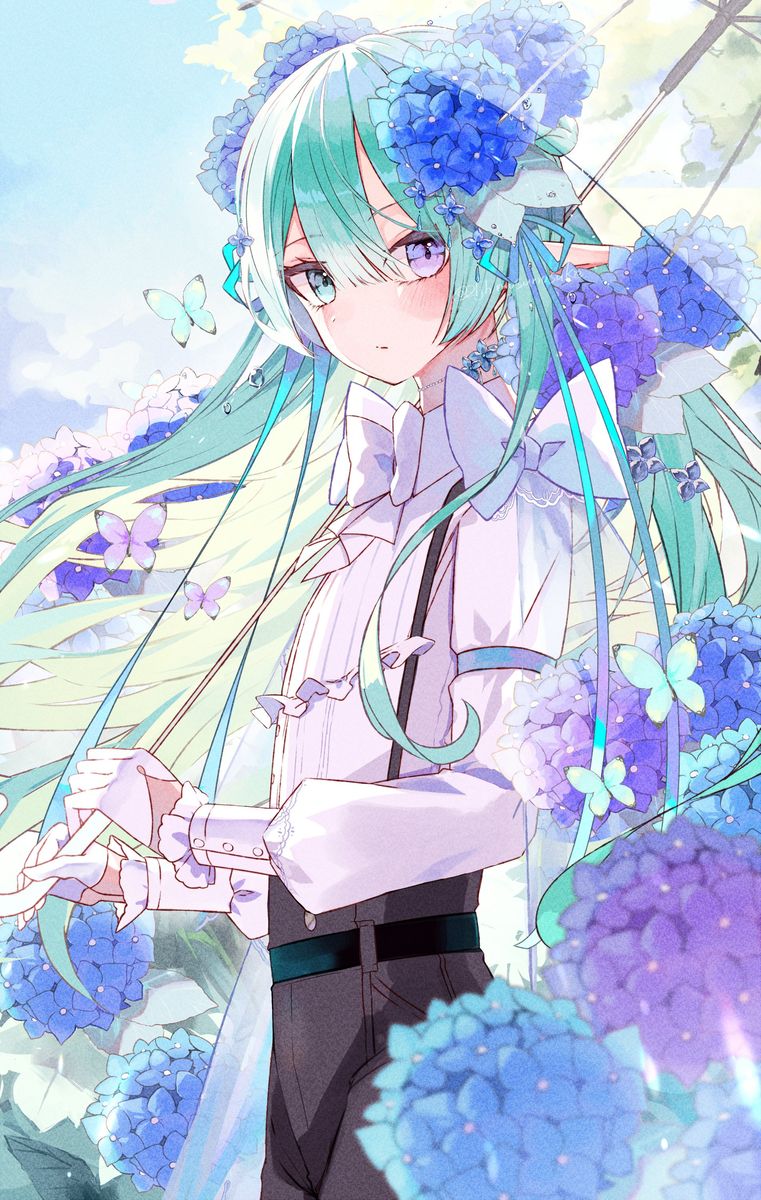迎え梅雨と紫陽花の妖精