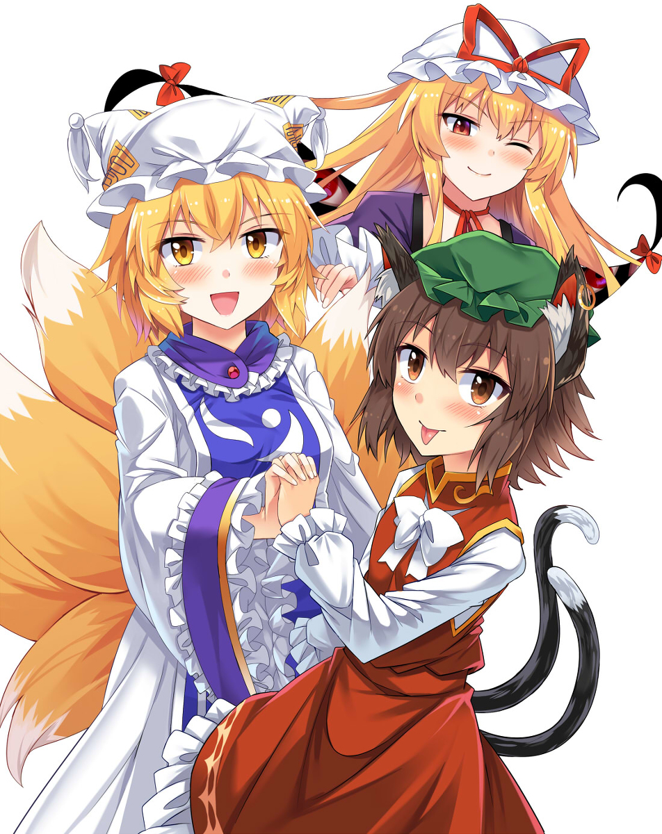 This is a pixiv picture whose title is 東方エロゲー【八雲一家とのドキドキ共同生活】委託開始!.