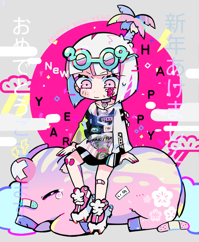 This is a pixiv picture whose title is 猪突猛進.