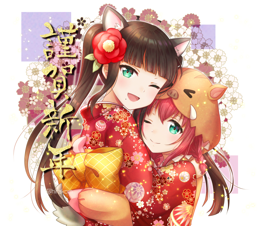 This is a pixiv picture whose title is 謹賀新年.