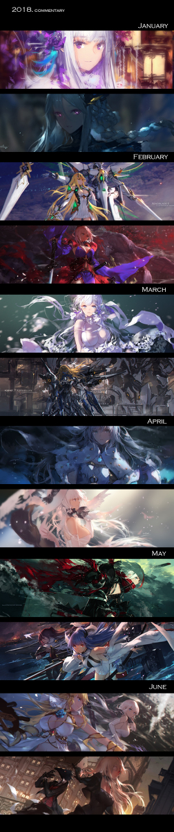 This is a pixiv picture whose title is 2018.