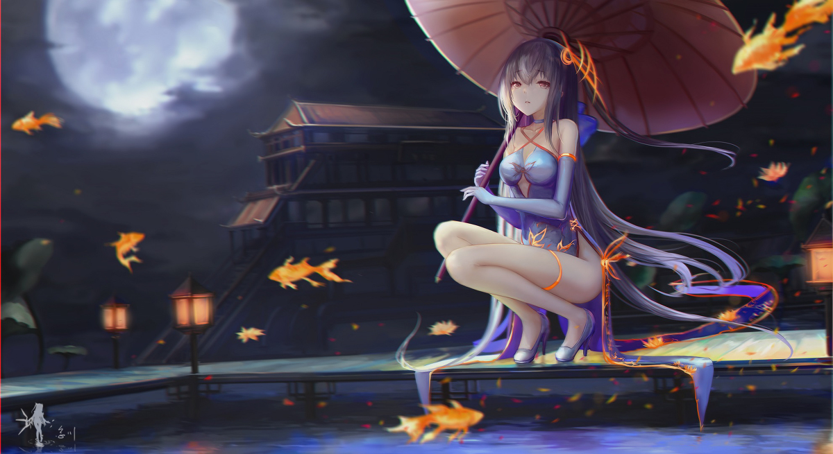 This is a pixiv picture whose title is 锦鲤抄.