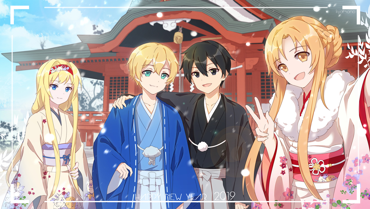 This is a pixiv picture whose title is 2019新年快乐.