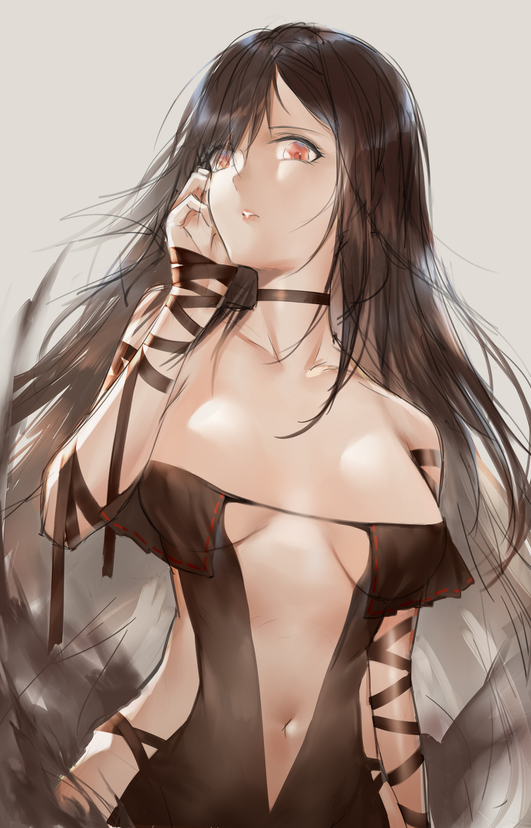 This is a pixiv picture whose title is 虞美人.