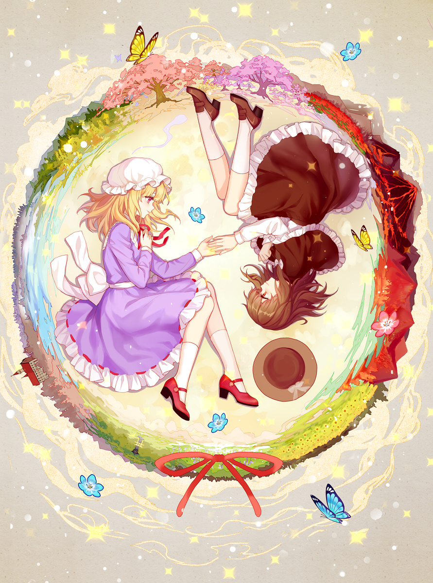 This is a pixiv picture whose title is 幻想郷.