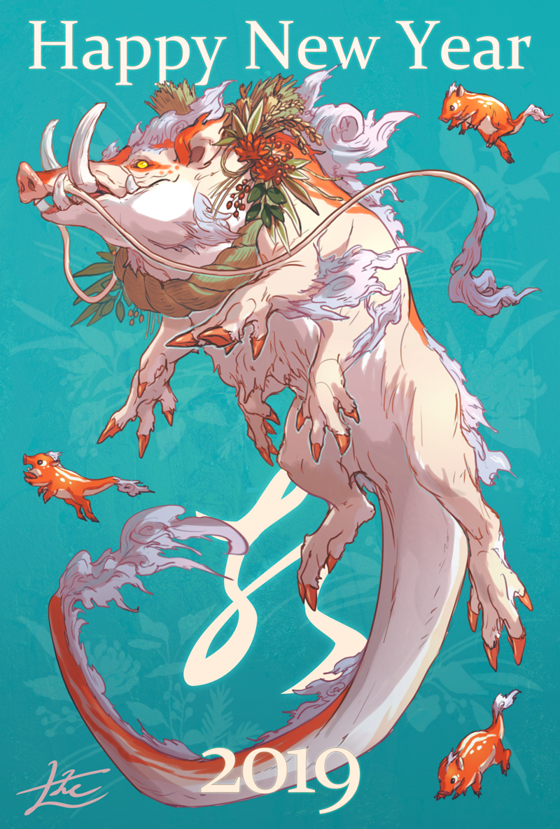 This is a pixiv picture whose title is 2019年　亥.