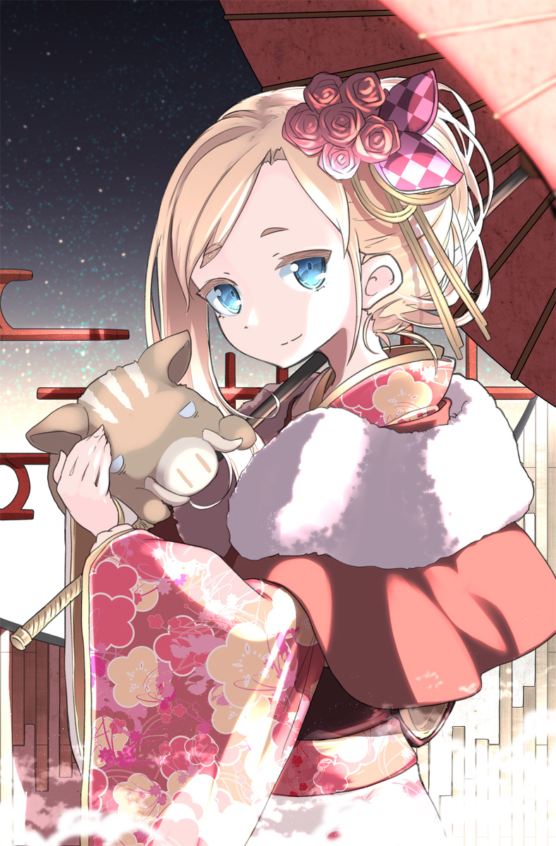 This is a pixiv picture whose title is あけおめポストカード.