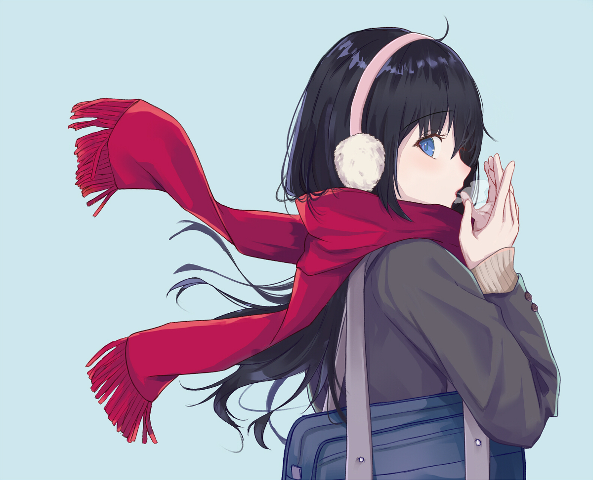 This is a pixiv picture whose title is JK x 🧣.