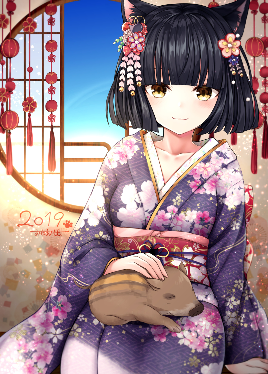 This is a pixiv picture whose title is 謹賀新年.