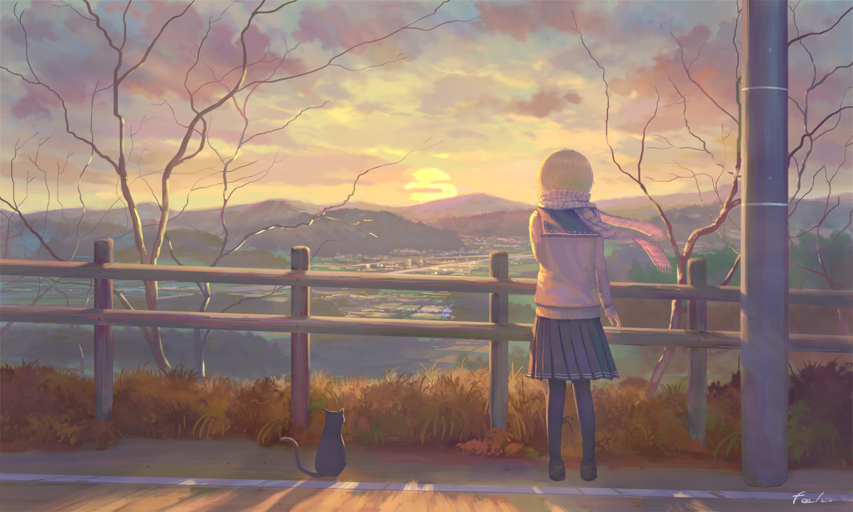 This is a pixiv picture whose title is 日の出.