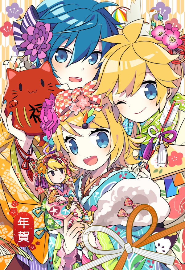 This is a pixiv picture whose title is あけまして.