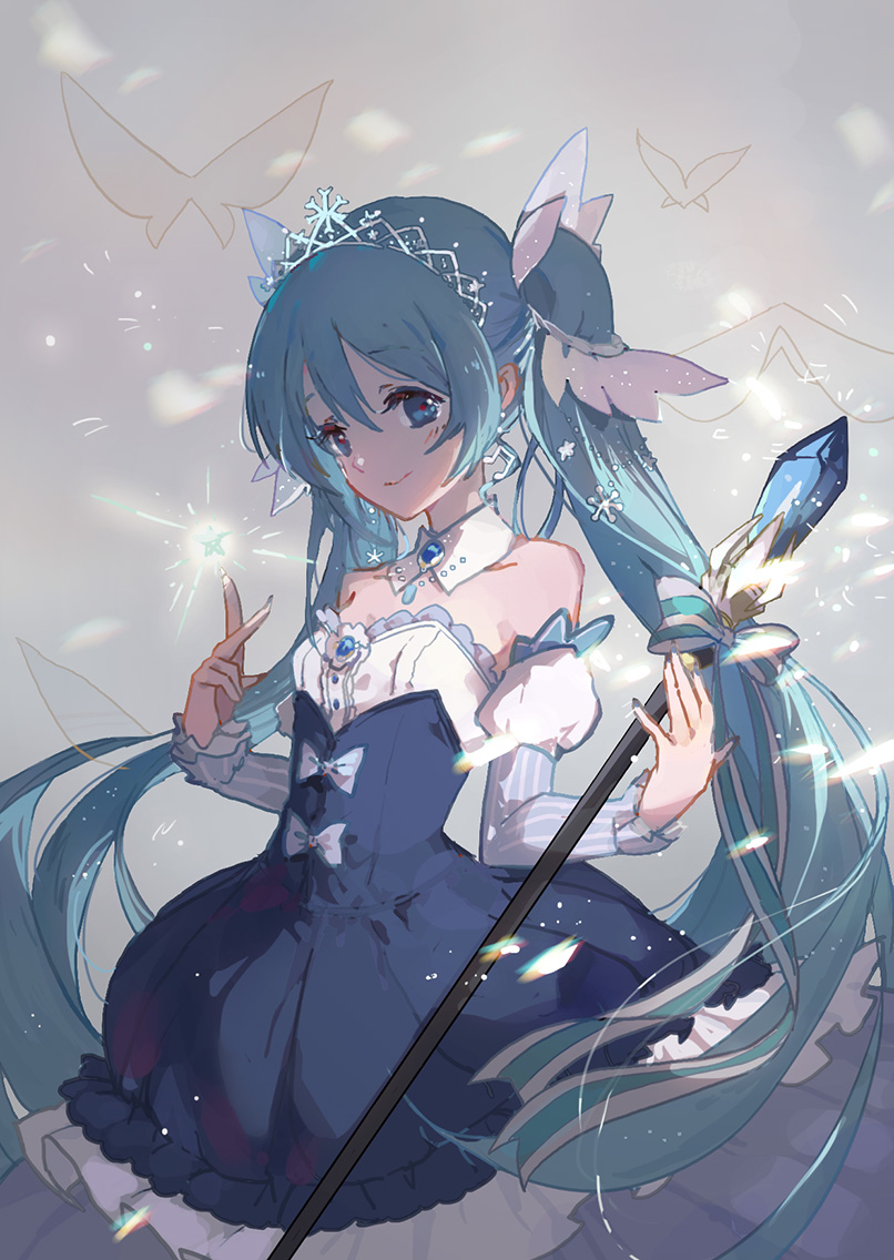 This is a pixiv picture whose title is 雪ミク2019.