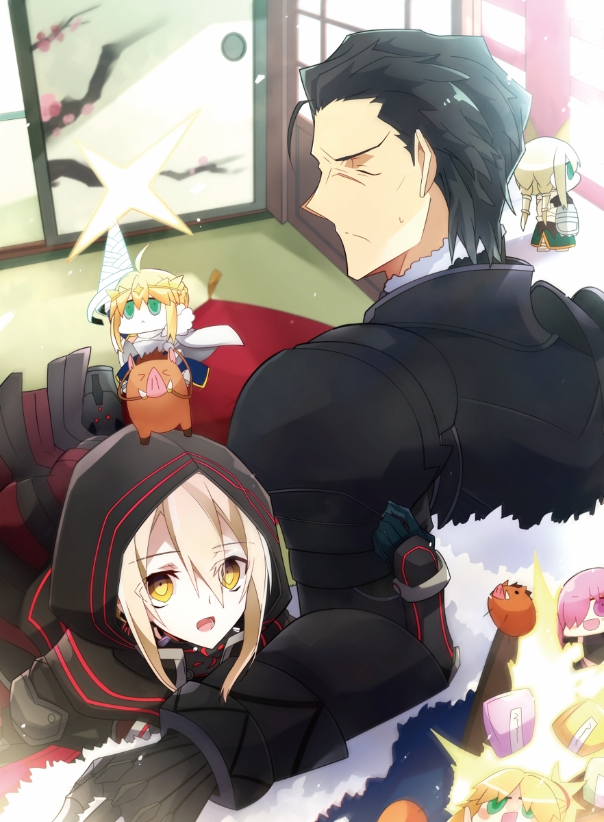 This is a pixiv picture whose title is 【お正月絵】閻魔亭&お正月円卓礼装まぜ.