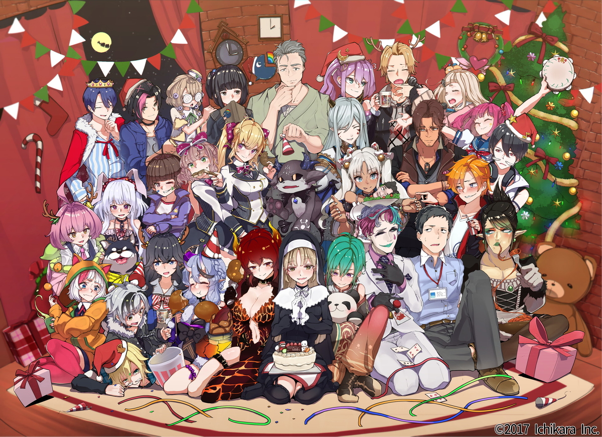 This is a pixiv picture whose title is にじさんじSEEDｓクリスマスグッズ用イラスト.