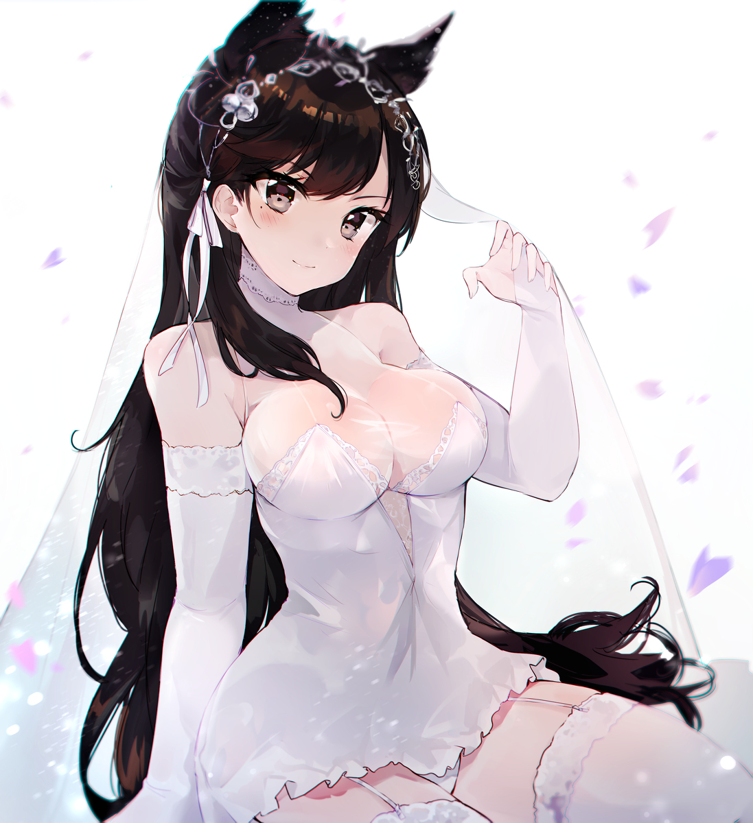 This is a pixiv picture whose title is white promise.