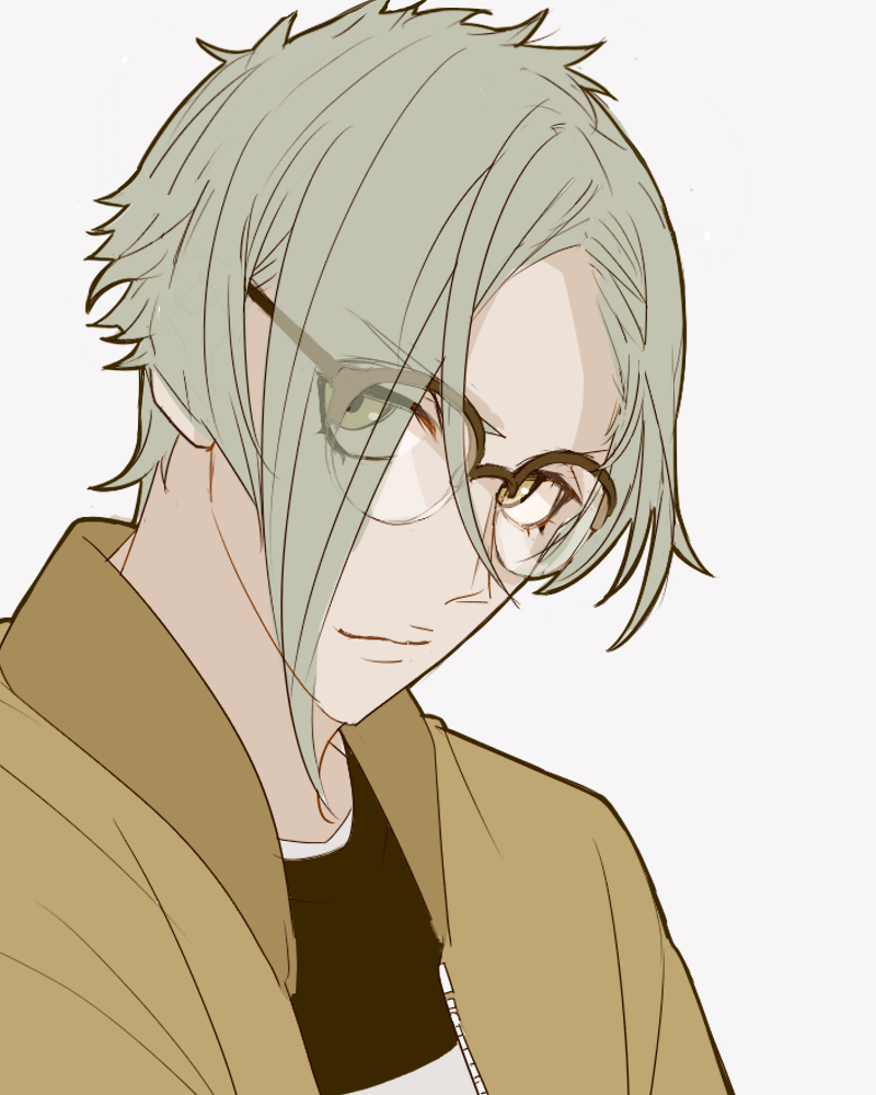 This is a pixiv picture whose title is 膝丸さんと眼鏡.