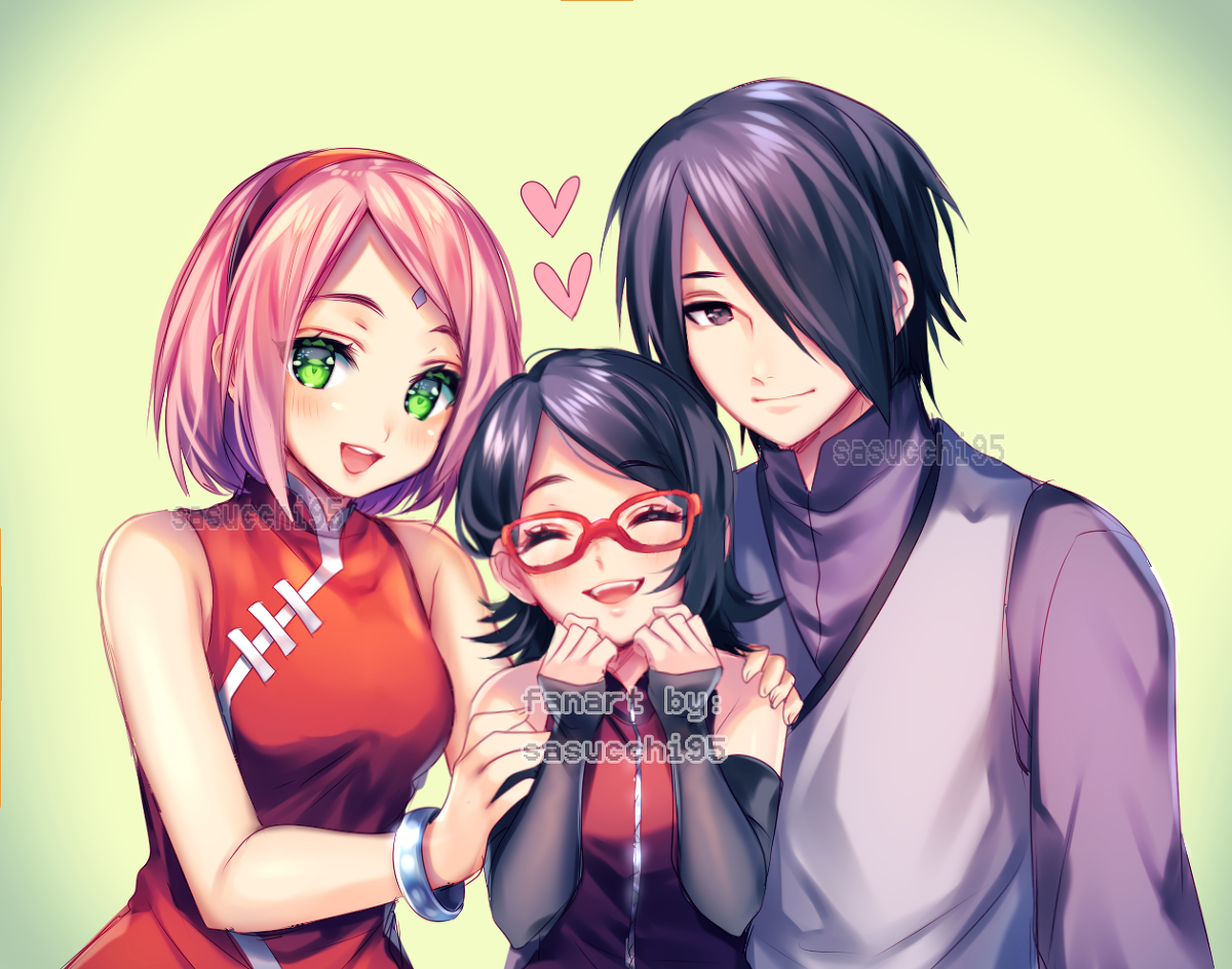 This is a pixiv picture whose title is uchiha family.