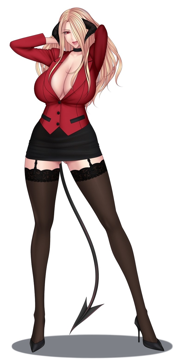 This is a pixiv picture whose title is サキュバス先生.