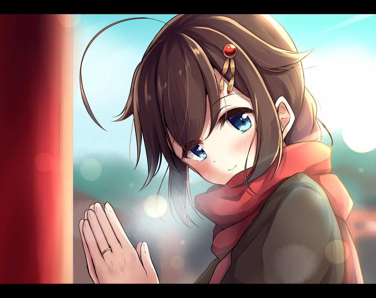 This is a pixiv picture whose title is 時雨と初詣.